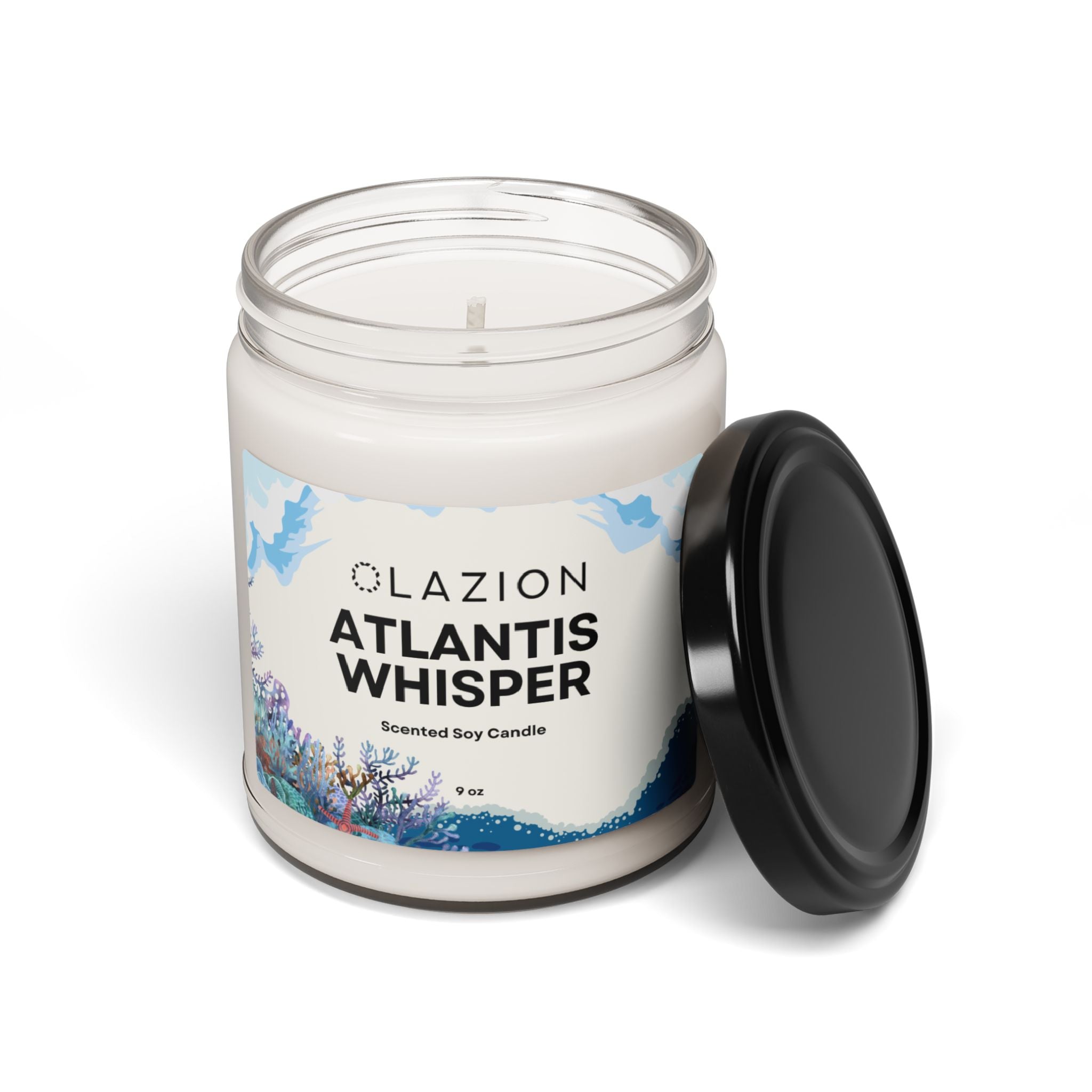 Atlantis Whisper Scented Soy Candle, 9oz