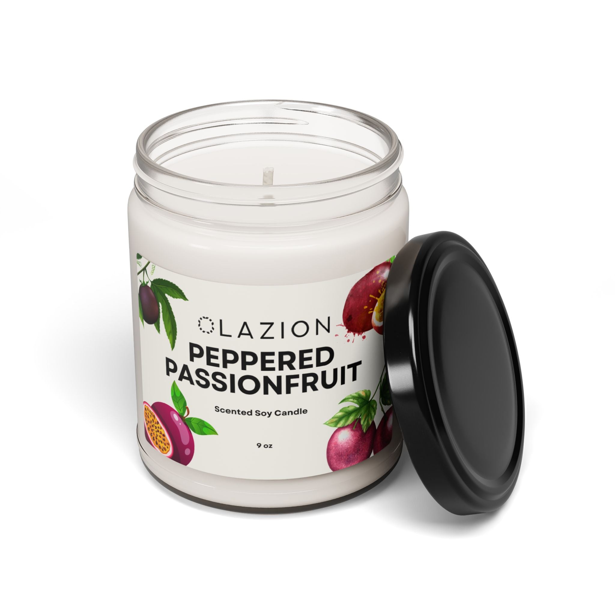 Peppered Passionfruit Scented Soy Candle, 9oz