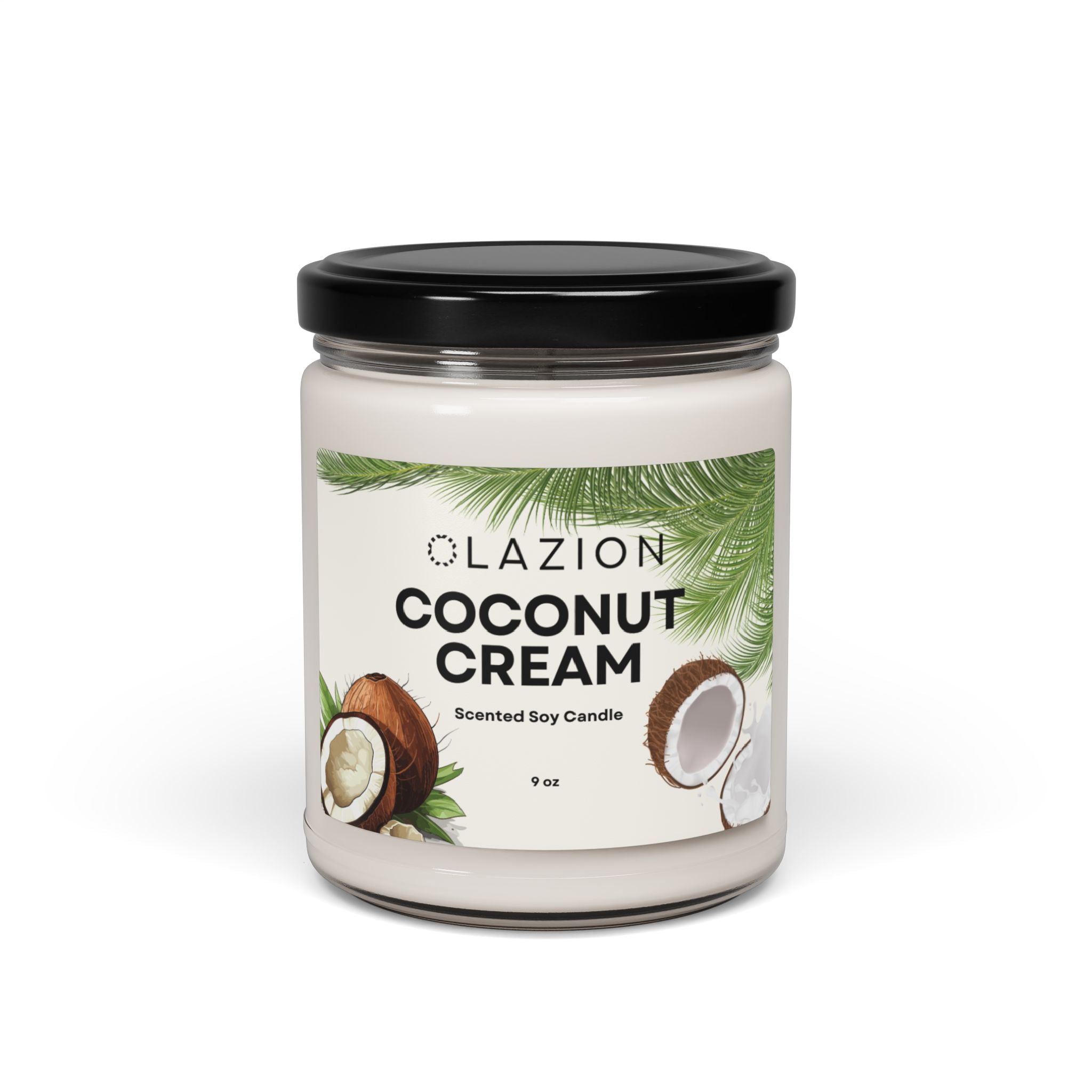 Coconut Cream Scented Soy Candle, 9oz