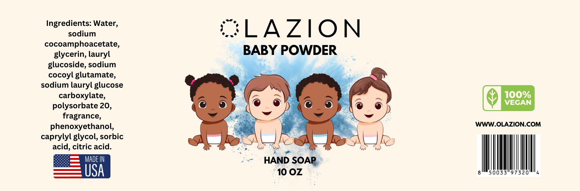 Baby Powder Vegan Foaming Hand Soap