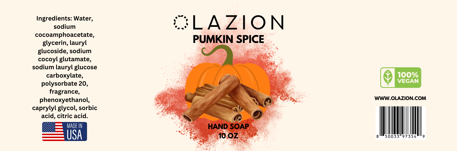 Pumkin Spice Foaming Hand Soap
